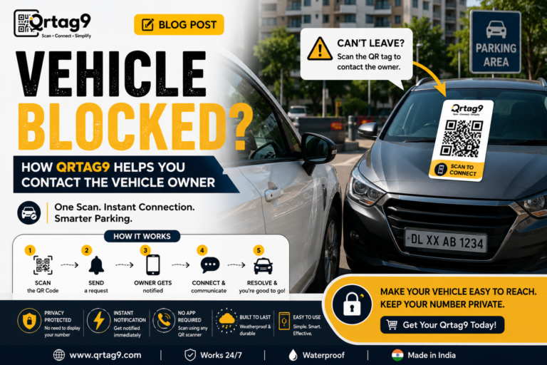 Vehicle Blocked? How Qrtag9 Helps You Contact the Vehicle Owner